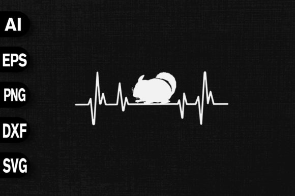 Chinchilla Heartbeat Graphics for T-Shirt Designs