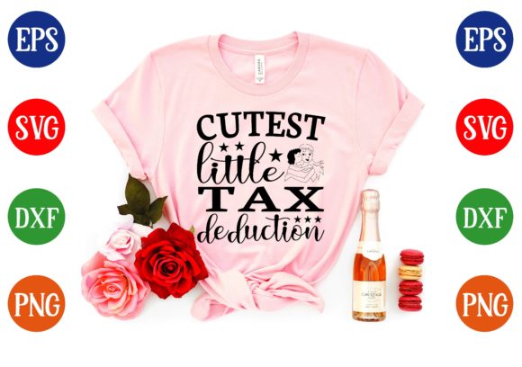 Cutest Little Tax Deduction Svg Design: Graphics & T-Shirt Designs