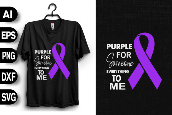 Everything to Me Epilepsy Purple Ribbon Graphics & T-Shirt Designs