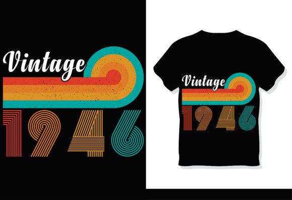 Retro Vintage 1946 Graphics & Print Templates Review