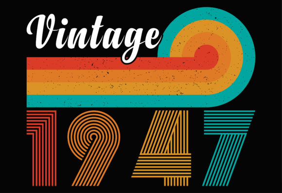 Retro Vintage 1947 Graphics: Print Templates Review