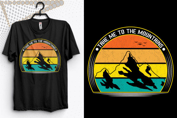 T-Shirt Design Mountain: Graphics for Editorial Use