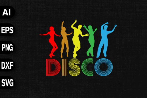 Vintage Retro Disco Dancer Graphics for T-Shirt Designs